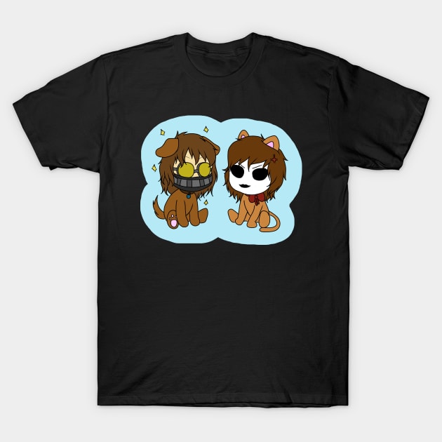 cute creepypasta toby and masky T-Shirt by LillyTheChibi